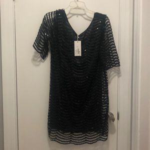 Black sequin dress